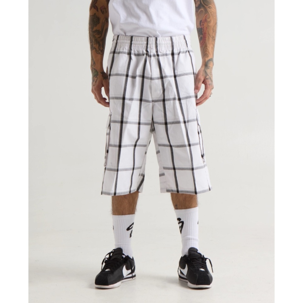 Bundle of two pairs Shaka Wear Plaid Shorts Black & White Size Medium NWT